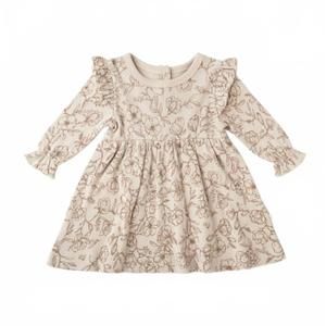 NEW MAKEMAKE ORGANICS kid's organic ruffle dress in vintage bloom